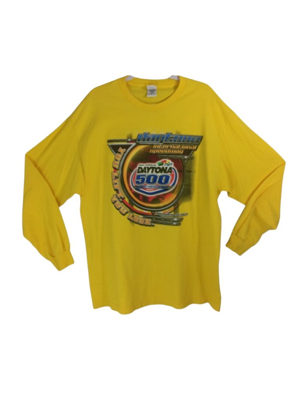 Yellow HTF Nascar XL 49th Graphic Long Sleeve